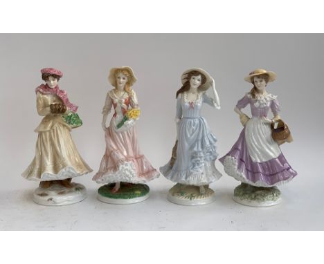 Royal Worcester 'Four Seasons Collection', Spring, Summer, Autumn and Winter, numbered editions of 7500, each approx. 23cmH 