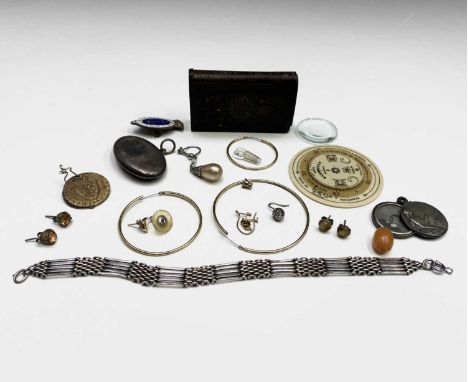 "Knitted Garments For The Royal Navy" an enamel brooch, a Negretti and Zambra celluloid barometer reader etc.