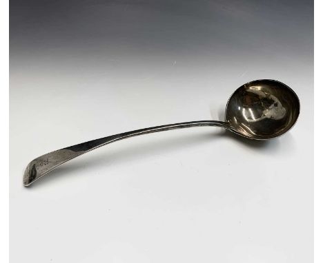 A Victorian Old English pattern crested silver soup ladle by James Wakely &amp; Frank Clarke Wheeler London 1894 9.7oz