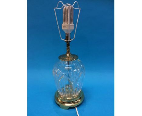 A Waterford crystal table lamp