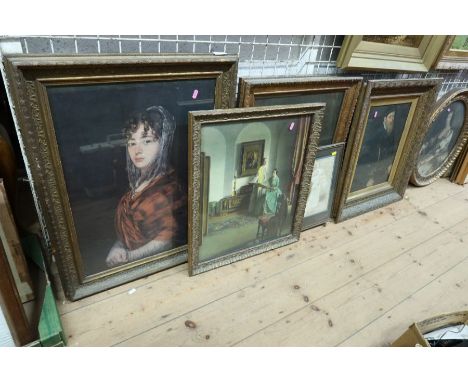 Six colour prints, four being portraits