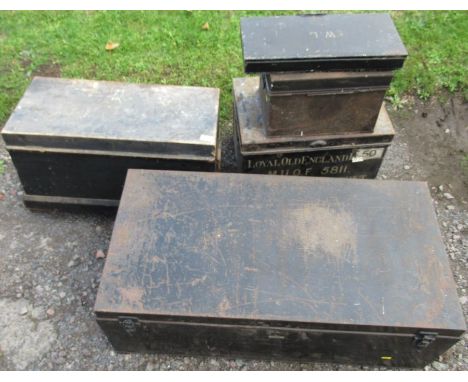 A collection of tool boxes and tin etc&nbsp;