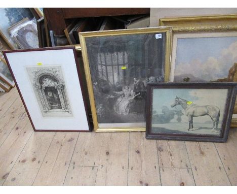 A collection of prints to include 19th century and later examples