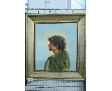 An oil on canvas, portrait, 16ins x 14ins