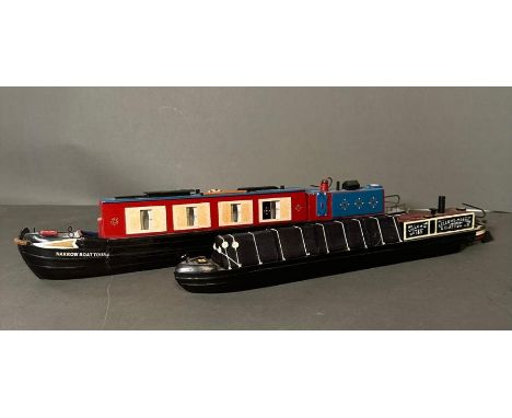 Two scale models of narrow boats 