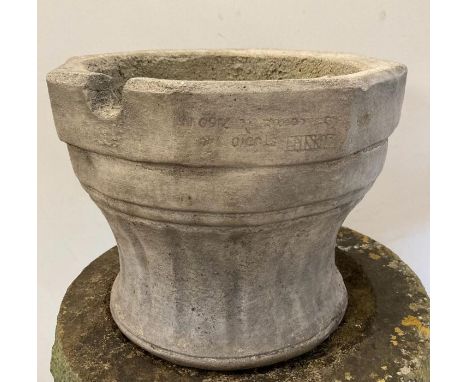 A stone garden planter 