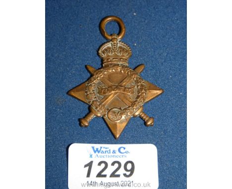 A WW1 1914-1915 Star awarded to 18705 Pte G. Edwards, Shropshire Light Infantry. 