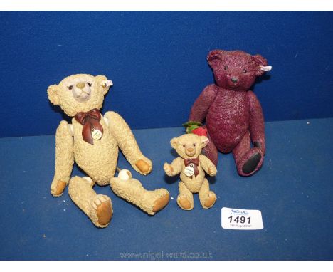 Three China Steiff bears.
