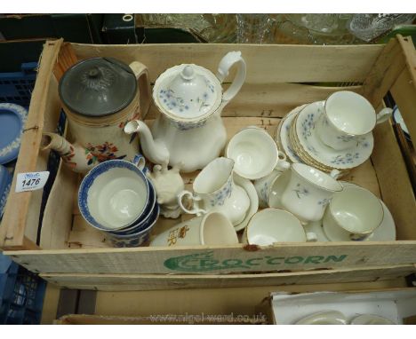 A quantity of china including Richmond 'Blue Rock' part coffee service, teapot with pewter lid, Watsons &amp; Sons 'Trusty Se