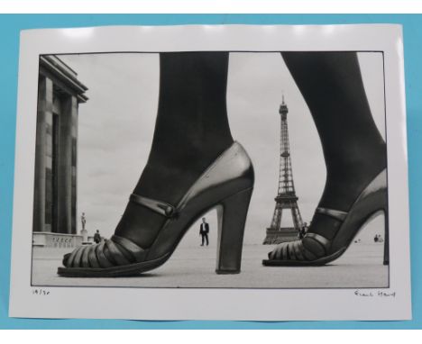 Frank Horvat (born 1928), Shoe and Eiffel Towel, Paris, 1974, iconic pigment print in black and white, signed and numbered 19