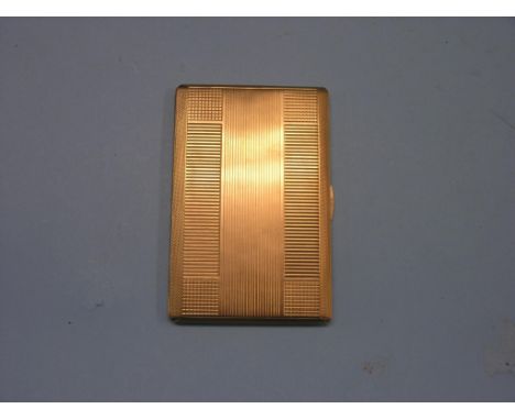 A 9ct. gold cigarette case, with linear engraving, 168.9 grams gross total