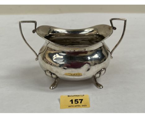 An Edward VII silver two handled sucrier. Birmingham 1906. 5¾' wide over handles. 5ozs 5dwts. Dents