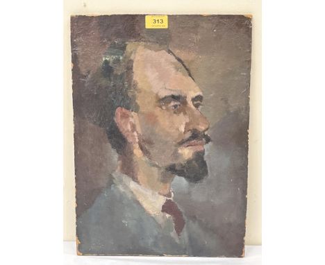 OTTILIE TOLANSKY. AUSTRIAN 1912-1977 Portrait of a gentleman. Oil on board. 17¼' x 12¼'. Unframed