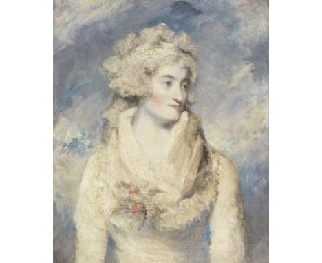 English School, early 19th CenturyPortrait of a lady in a white dressoil on canvas 67.9 x 54.6cm (26 3/4 x 21 1/2in).For furt