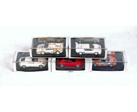 Spark Models 1/43rd scale resin group, 5 cased examples, to include S0533 De Tomaso Pantera GT5 1981, S0395 Alfa Romeo Brera 