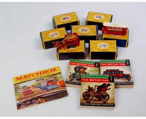 7 various boxed Matchbox models of Yesteryear, all in the original yellow and blue all card boxes, examples to include Y10 19