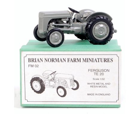 Brian Norman Farm Miniatures 1/32nd scale, white metal and resin model of a Ferguson TE 20 Tractor, in the original all card 