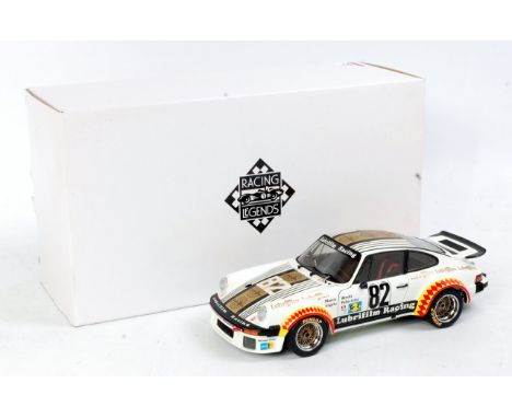 Exoto Racing Legends 1/18th scale boxed as issued diecast model of a Porsche 934 RSR, finished in white and black, with Racin