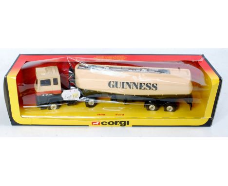 Corgi Toys, 1169, Ford Articulated Tanker, black and cream body with Guinness Livery, in the original window box (M-BG)