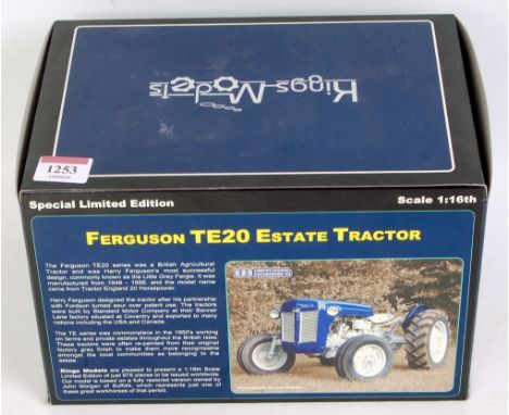 Univeral Hobbies "Kings Models" 1/16th scale model of a Ferguson TE20 Estate Tractor, finished in blue and grey, in the origi