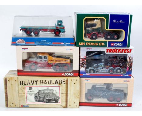 Corgi 1/50th scale Road Haulage Transport Group, 6 examples, to include CC12214 Ken Thomas Ltd Scania 4 Series Tractor Unit, 