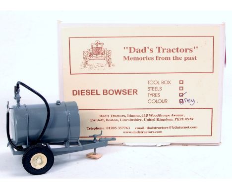 Dads Tractors, 1/32nd scale white metal and resin model of a Diesel Bowser, finished in grey, in the original foam packed all