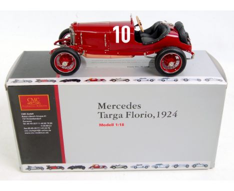 CMC Exclusive Models No.M-048 1/18th scale model of a Mercedes Targa Florio 1924, finished in maroon with Racinh Number 10, i