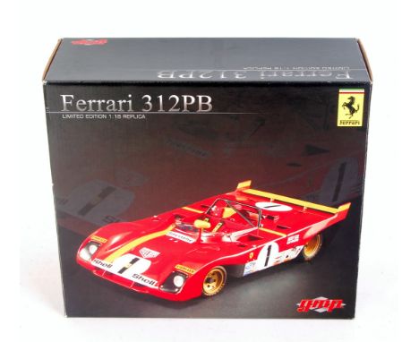 GMP No.G1804107 1/18th scale model of a Ferrari 312 PB, finished in red with Racing Number 1, in the original polystyrene pac