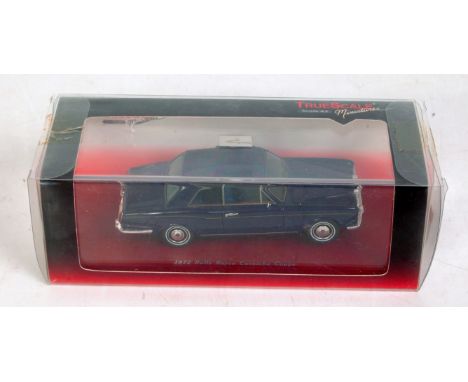 TSM True Scale Miniatures, TSM 114316, 1/43rd scale resin model of a 1972 Rolls Royce Corniche Coupe, finished in dark blue, 