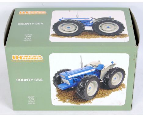 Universal Hobbies 1/16th scale model of a County 654, finished in blue, white and grey, model number UH2826, in the original 