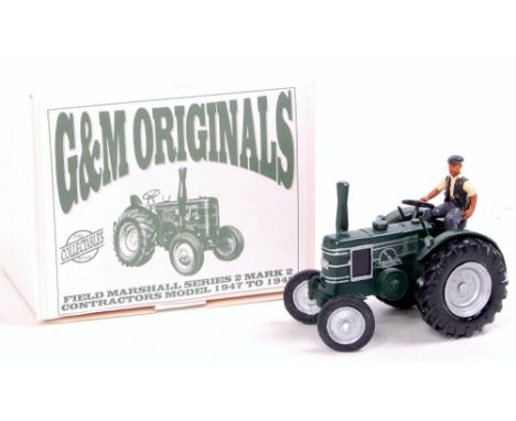 G and M Originals 1/32nd scale white metal and resin model of a Field Marshall Series 2, Mark 2 Tractor, finished in green, N