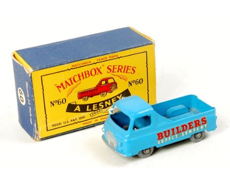 Matchbox, 1-75 series No.60 Morris J2 pick-up, light blue, 'Supply Company' in black, grey plastic wheels (M,BVG)