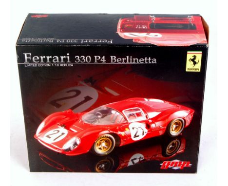 GMP 1/18th scale, No.G1804105 model of a Ferrari 330 P4 Berlinetta, finished in red with Racing Number 21, in the original po