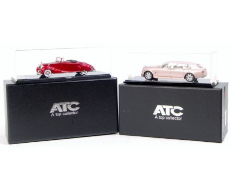 ATC "A Top Collector" 1/43rd scale High Quality Resin Rolls Royce Group, 2 cased and boxed examples, to include a Rolls Royce