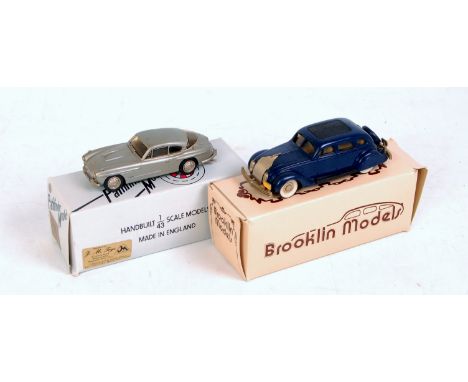 Brooklin Models and Pathfinder 1/43rd scale white metal group, 2 boxed examples, to include Brooklin Models BRK7 1934 Chrysle