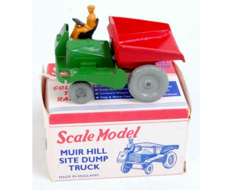 MICA “The Perfect Toy” Series, Limited Edition model of a Muir Hill Site Dump Truck, green body and red bucket, with driver, 