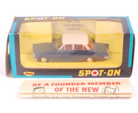 Spot On, No.280, Vauxhall Cresta, dark blue body with white roof, red interior, in the original window box, with leaflet (M-B