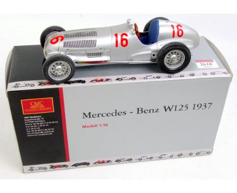 CMC Exclusive Models 1/18th scale, No.M-031 Mercedes Benz W125 1937, silver body with Racing Number 16, in the original polys