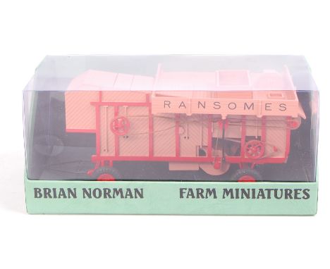 Brian Norman Farm Miniatures, 1/32nd scale, white metal and resin model of a Ransomes Threshing Machine, in the original wind