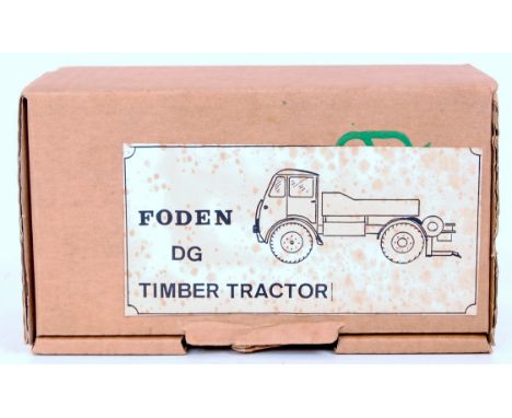 Tober Models White Metal Kit for a Foden 4X4 DG Timber Tractor and Pole Trailer, in the original buff coloured labelled box, 