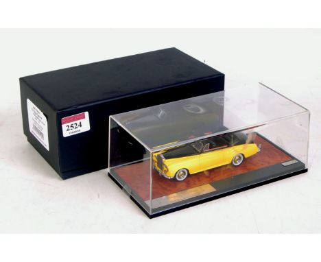 Matrix Models MX 11705-011 1/43rd scale model of a Rolls Royce SC 3 Drop Head Coupe, HJ Mulliner Coachwork, finished in yello