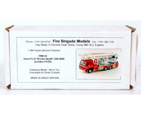 Fire Brigade Models of Surrey, as issued resin and white metal kit, 1/48th scale for a Volvo FL10 with Bronto Skylift Fire En