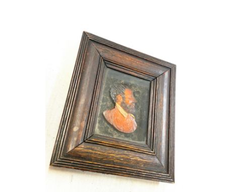 19th century wax portrait miniature of Benvenuto Cellini 