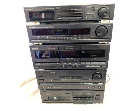 Pioneer tuner model no SZ57OL and a Pioneer Equalizer GRZ370, A Tape deck STZ3WR and amplifier AZ370 and a compact disk playe