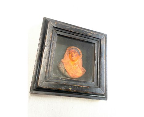 19th century wax portrait miniature of Lady Hamilton 