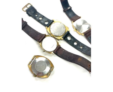 Four vintage gents mechanical wristwatches, untested 