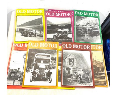 Selection of vintage old motor books 