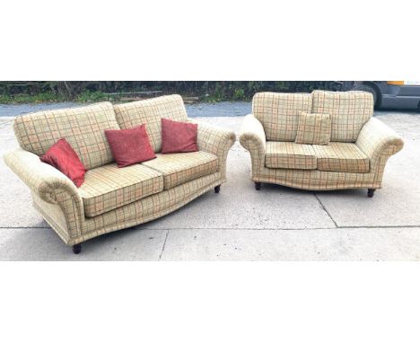 2, 3 piece sofa set, over all good condition, largest measures approx height 40 inches with cushions by 75 inches wide and 37