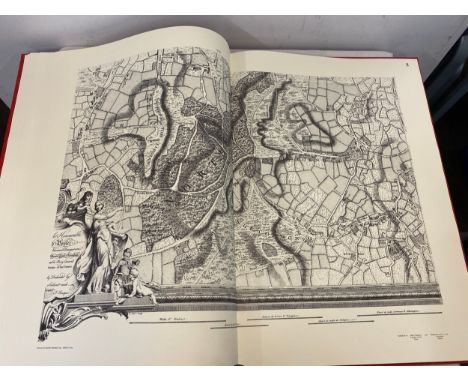 Vintage map book, An exact survey of Citys of London Westminister by John Rocque in 1746 