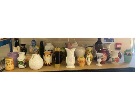 Large selection of various vintage and modern vases to include sylvac, Royal Doulton, Regenhutte etc 